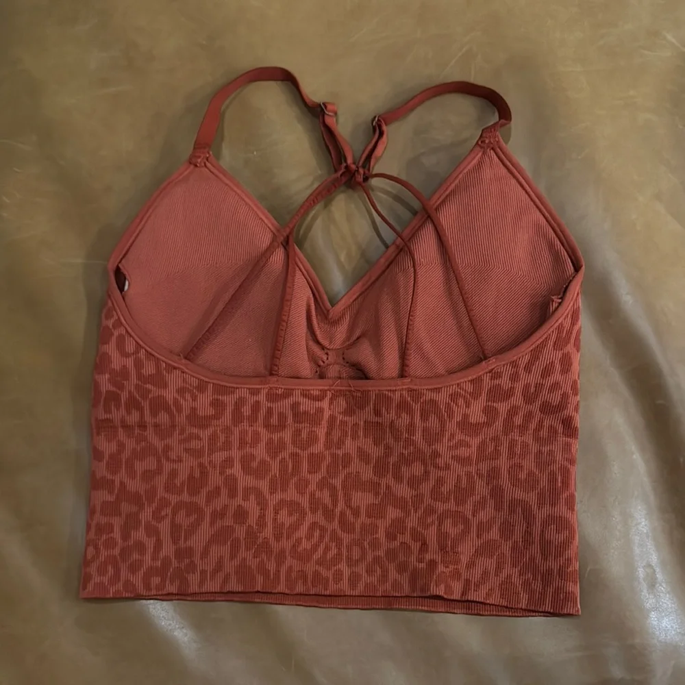 Leopard Print Strappy Crop Top - Picture 2 of 2